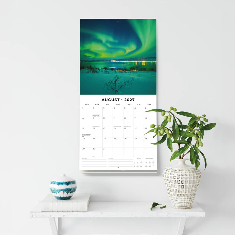 2027 Square Wall Calendar Aurora Boraellis - Northern lights image 6