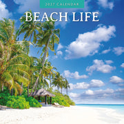 2027 square wall calendar featuring beach life scenes – thumbnail