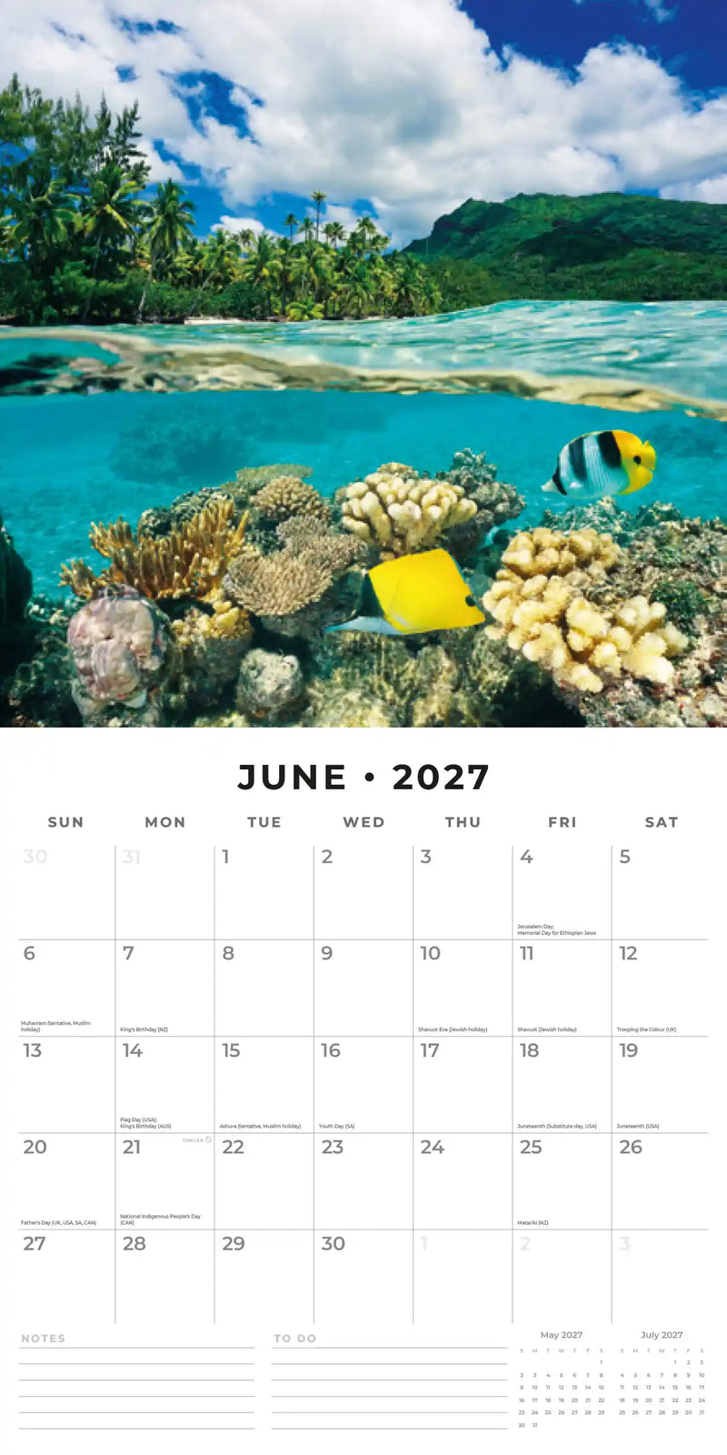 2027 Square Wall Calendar Ocean Life image 4