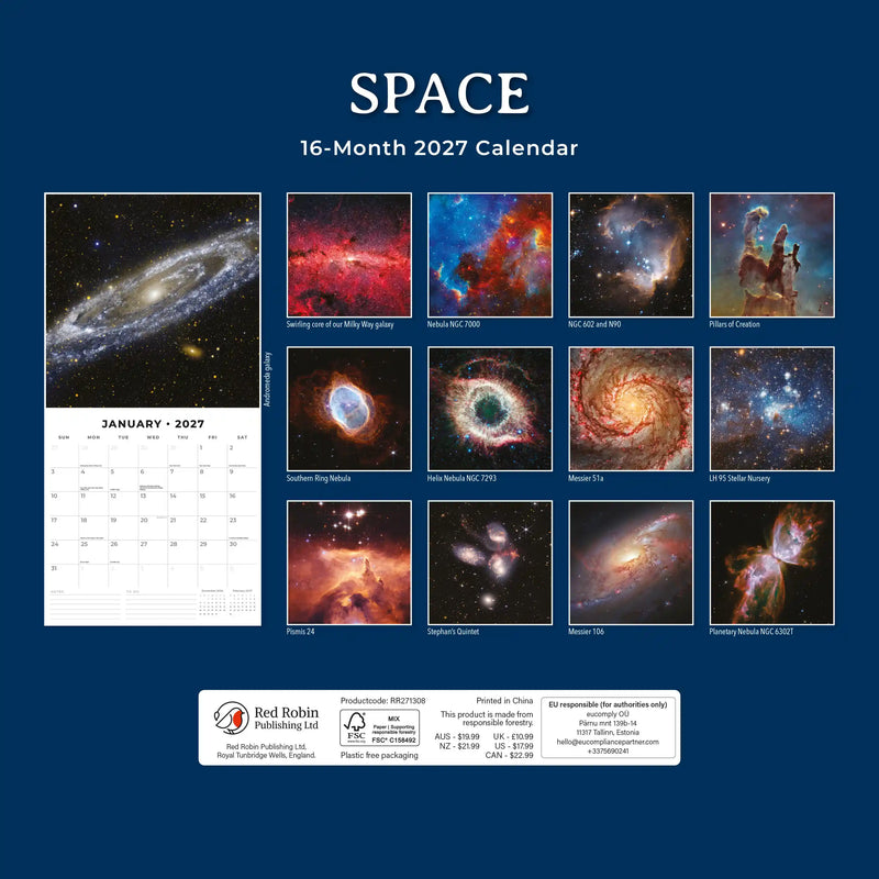 2027 Square Wall Calendar Space image 2