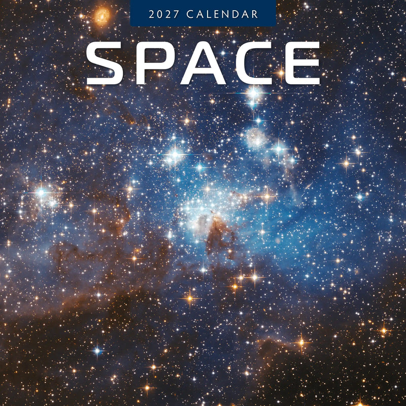 2027 square wall calendar featuring space and astronomy imagery