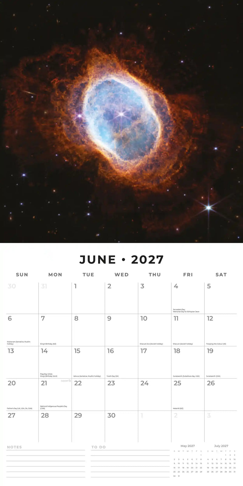 2027 Square Wall Calendar Space image 4