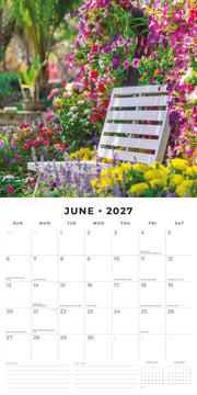 2027 Square Wall Calendar Tranquil Gardens image 4 – thumbnail