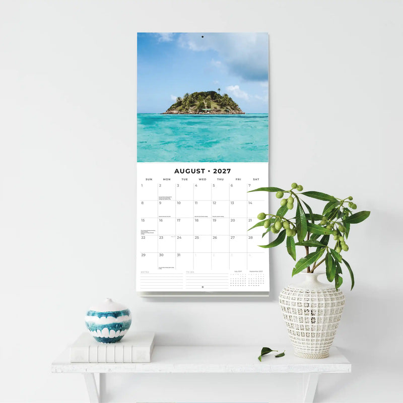 2027 Square Wall Calendar Tropical Islands image 6