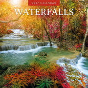 2027 Waterfalls square wall calendar with scenic nature photography – thumbnail
