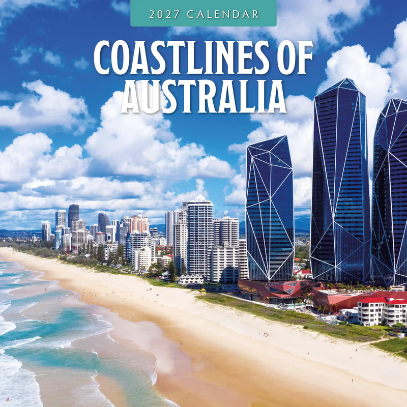 2027 Coastlines of Australia square wall calendar with coastal scenery