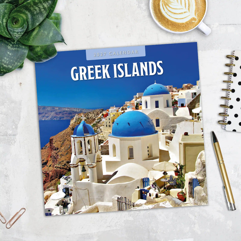 2027 Square Wall Calendar Greek Islands image 5