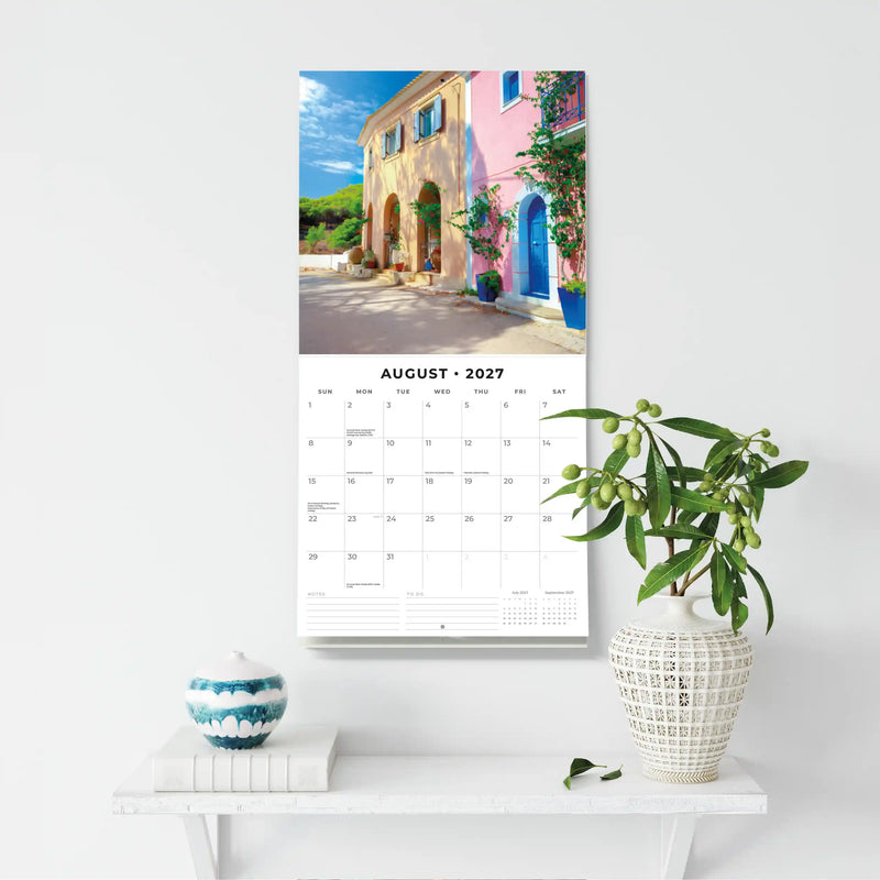 2027 Square Wall Calendar Greek Islands image 6