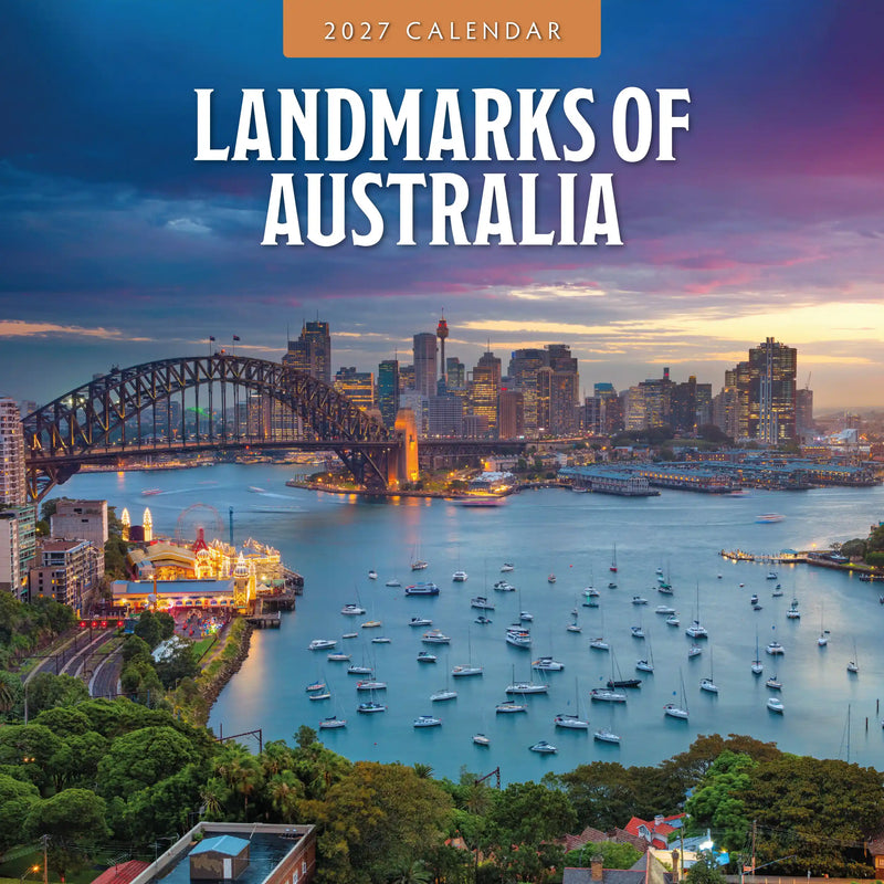 2027 Landmarks of Australia square wall calendar with Australian scenery