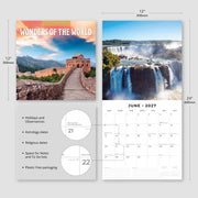 2027 Square Wall Calendar Wonders of the World image 3 – thumbnail