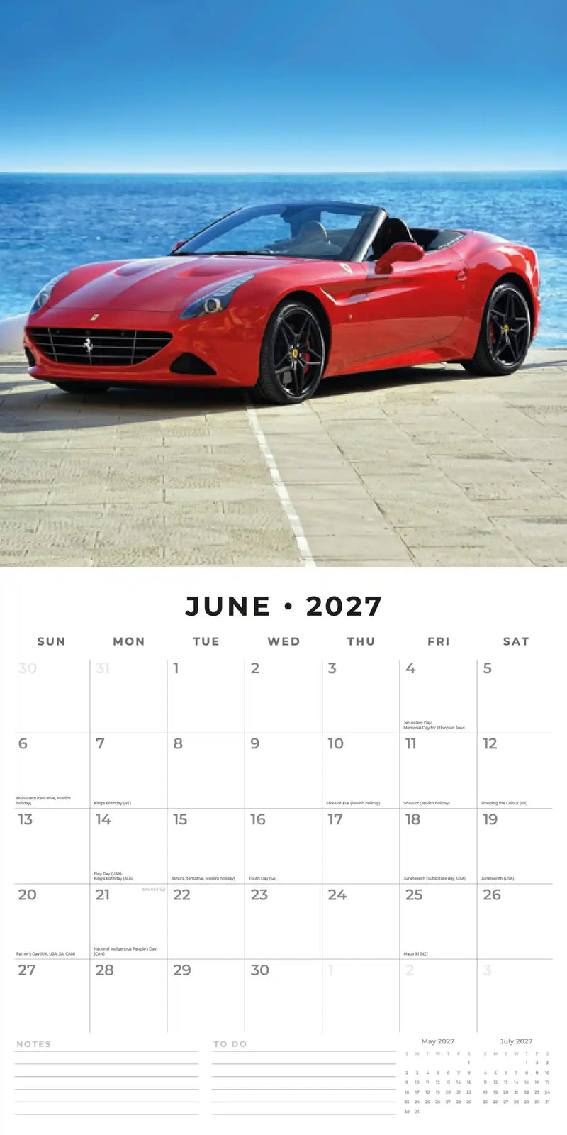 2027 Square Wall Calendar Ferrari image 4