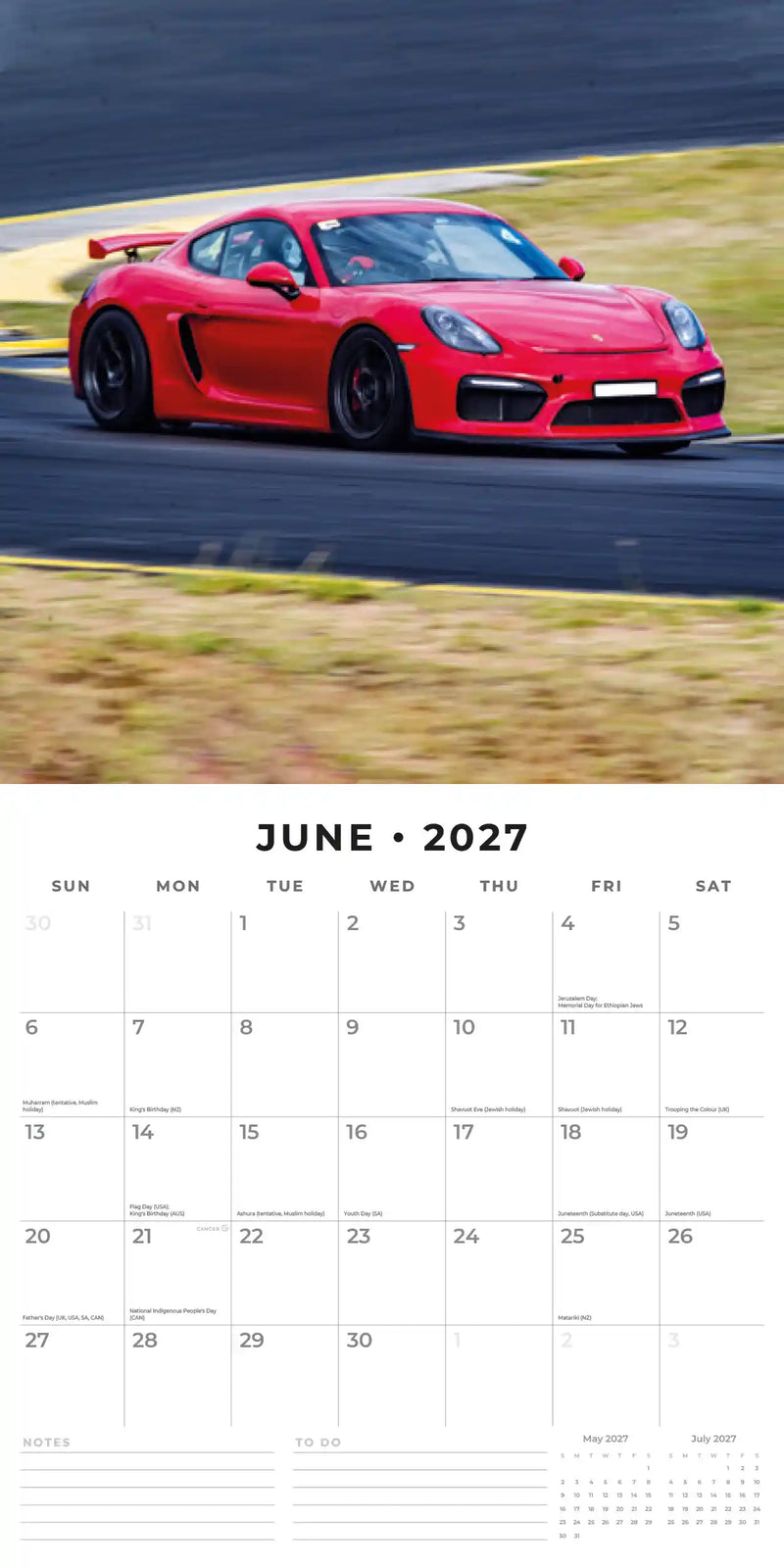 2027 Square Wall Calendar Porsche image 4