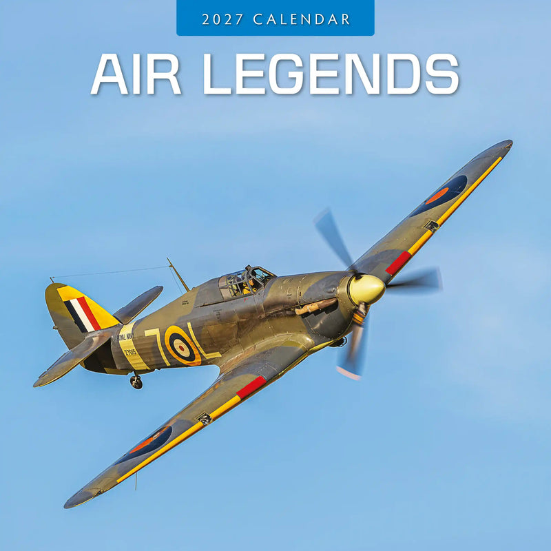 2027 square wall calendar featuring legendary aircraft