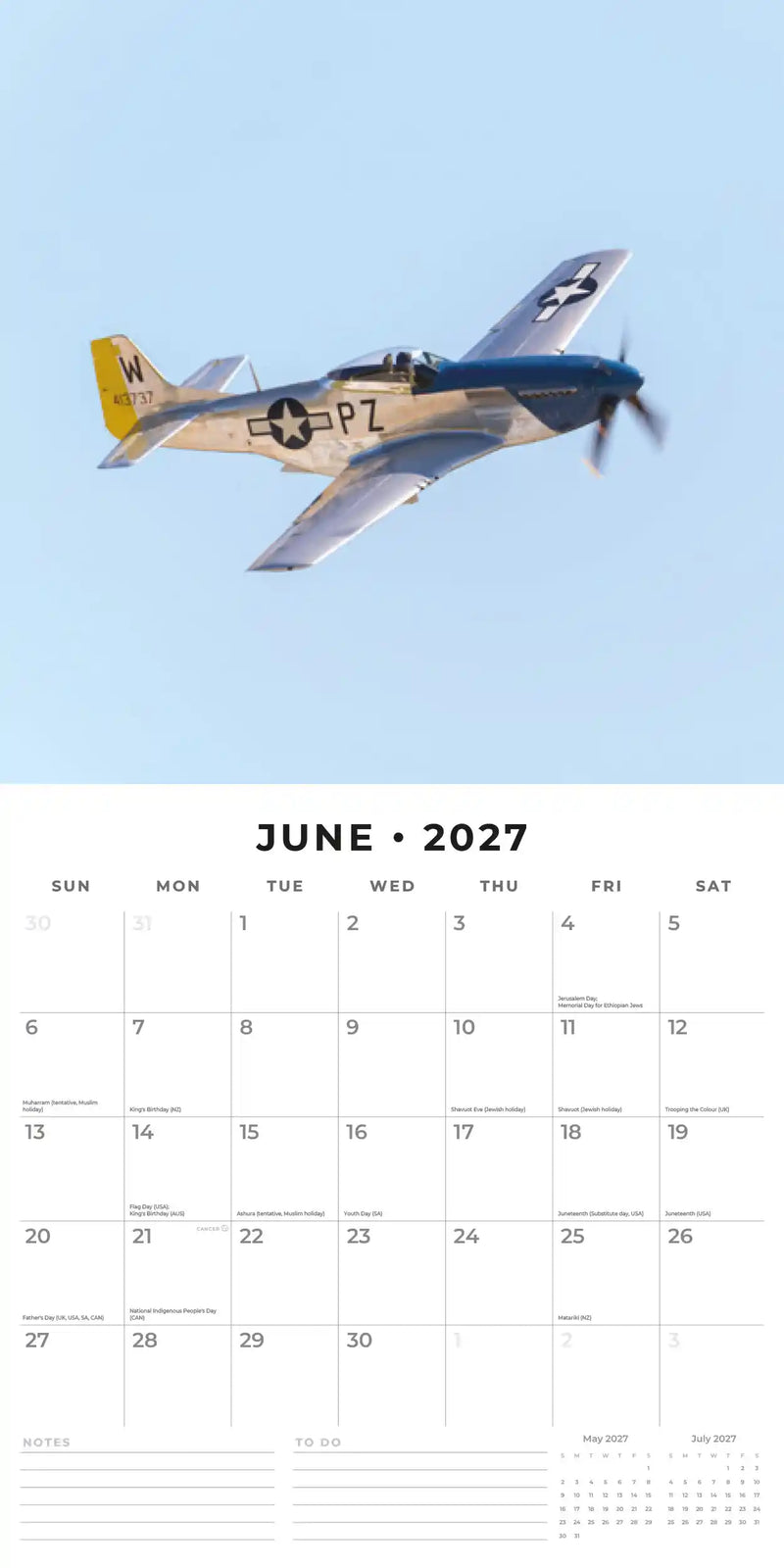 2027 Square Wall Calendar Air Legends image 4