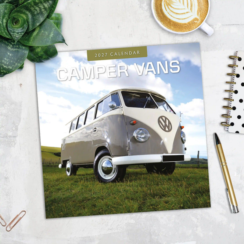 2027 Square Wall Calendar Camper Vans image 5