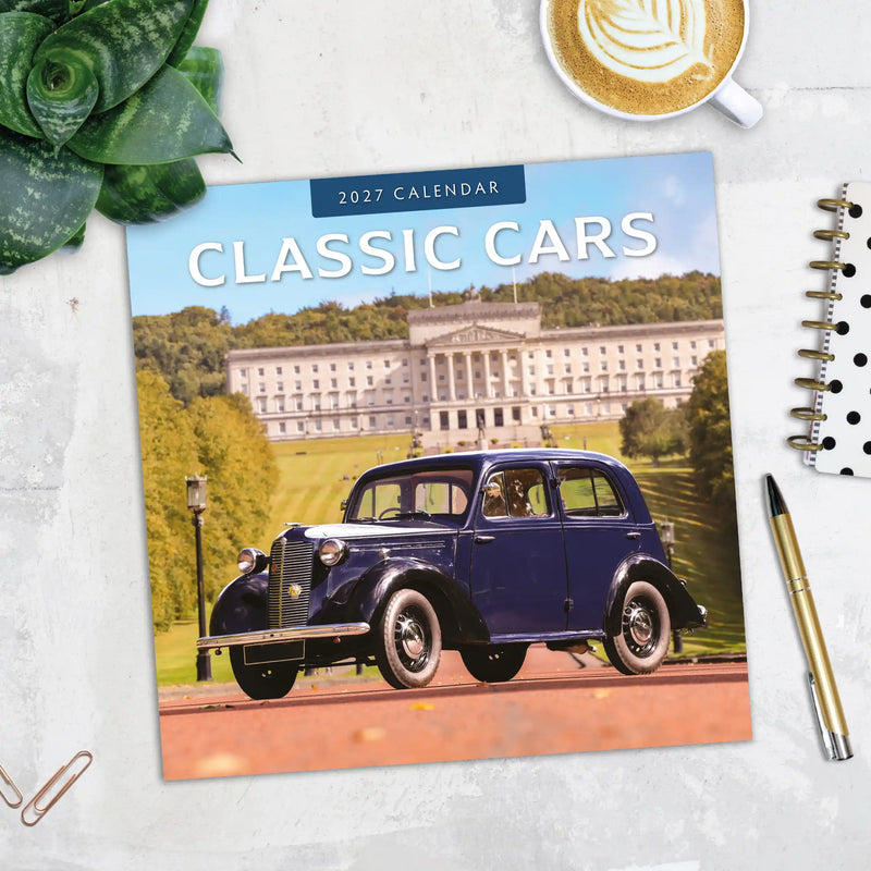 2027 Square Wall Calendar Classic Cars image 5
