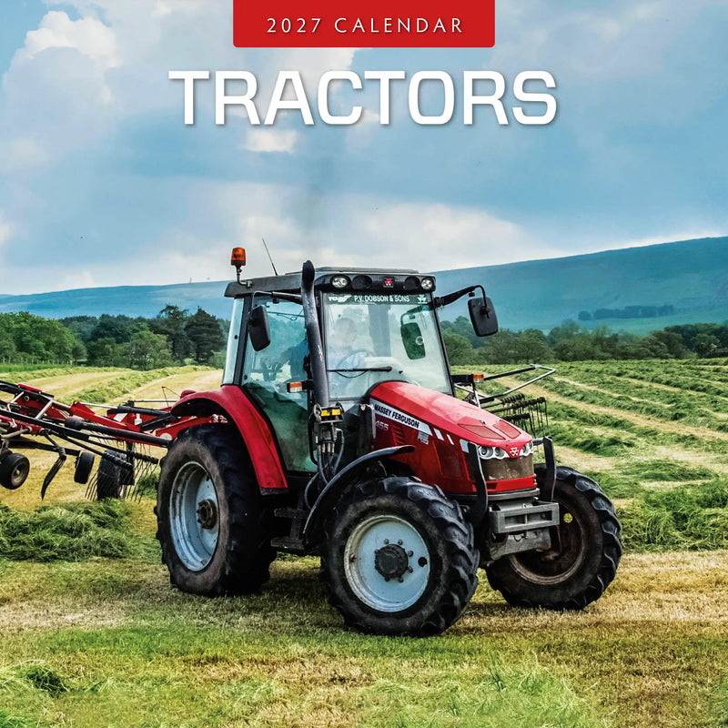 2027 Tractors square wall calendar with agricultural machinery photography