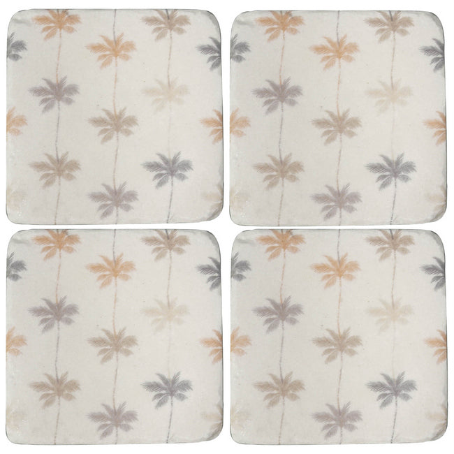 Set of 4 palm tree coasters