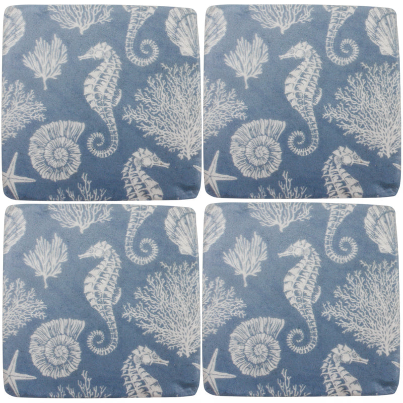 Kitchen Food Prep Set Of 4 Sea Ya Later Coaster 10X10