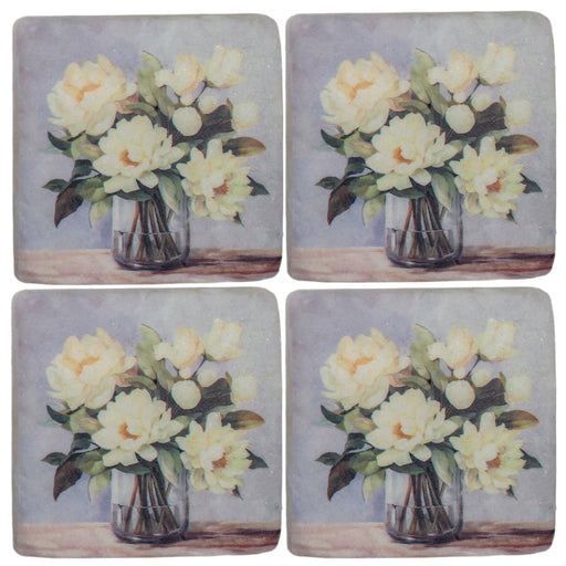 Kitchen Tableware Blossom Banter Resin Coaster 10Cm Set Of 4