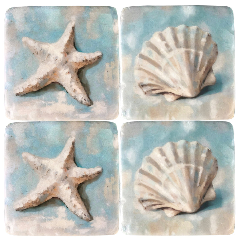 She Sells Resin Coaster 10x10cm