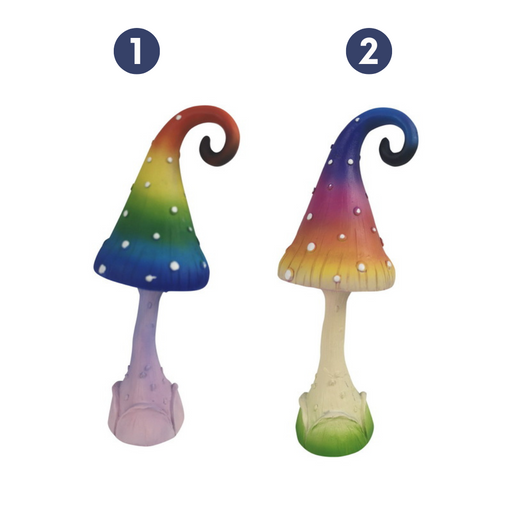 Ronis Rainbow Coloured Fairy Mushroom 15cm 2 Asstd