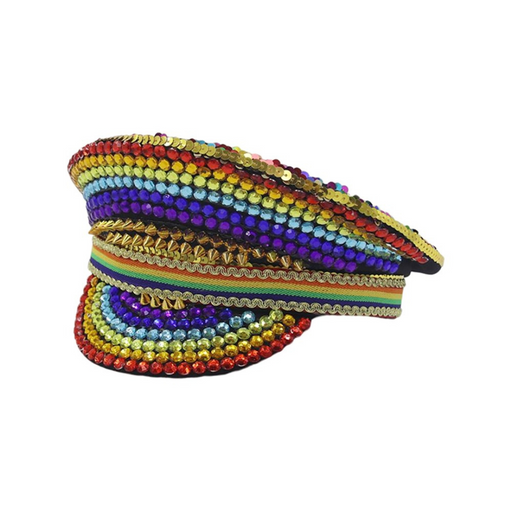 Ronis Rainbow Diamante Festival Hat