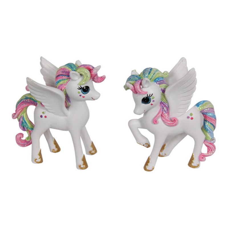 Ronis Rainbow Unicorn Pegasus 9cm Assorted