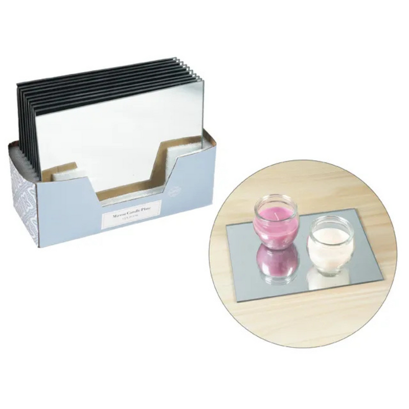 Ronis Rectangle Mirror Candle Plate Medium