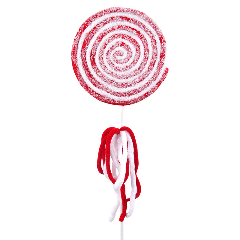 Ronis Red & White Candy Lollypop Deco 46cm