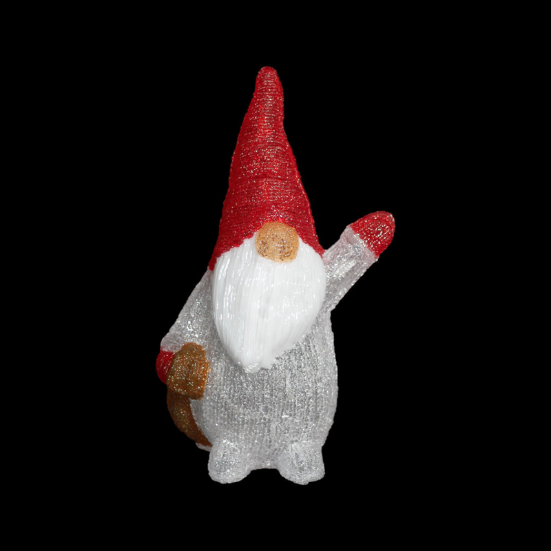 Red Santa Waving Hand Gonk White – festive Scandinavian-style Santa gonk decoration for Christmas displays