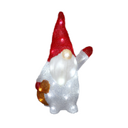 Red Santa Waving Hand Gonk White – festive Scandinavian-style Santa gonk decoration for Christmas displays