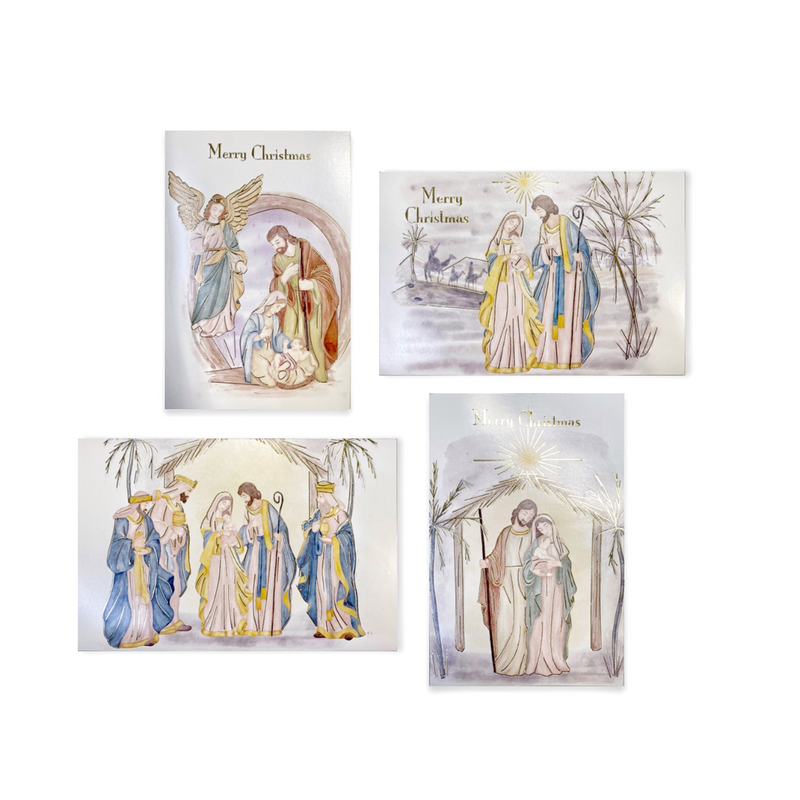 Ronis Religious Birth of A King Christmas Card 11.5x17.5cm 4 Asstd