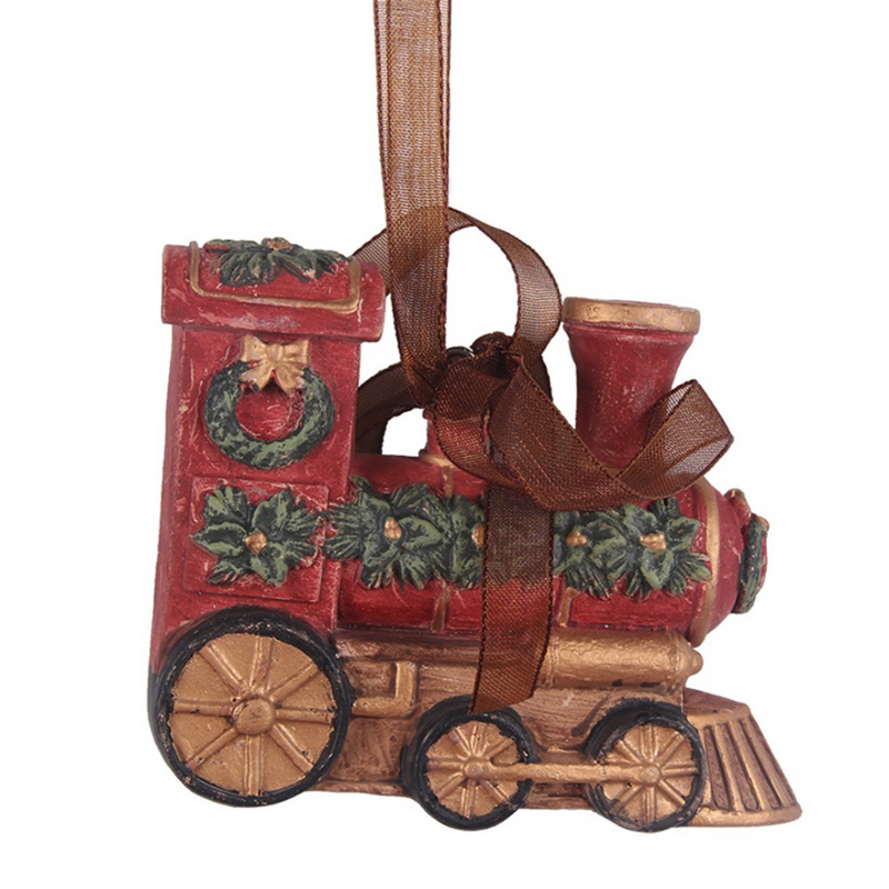 Ronis Resin Christmas Train Tree Ornament 7.5x1.5x6cm