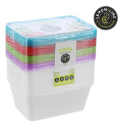 Ronis Reusable Food Container Coloured Lids 1L 20pk