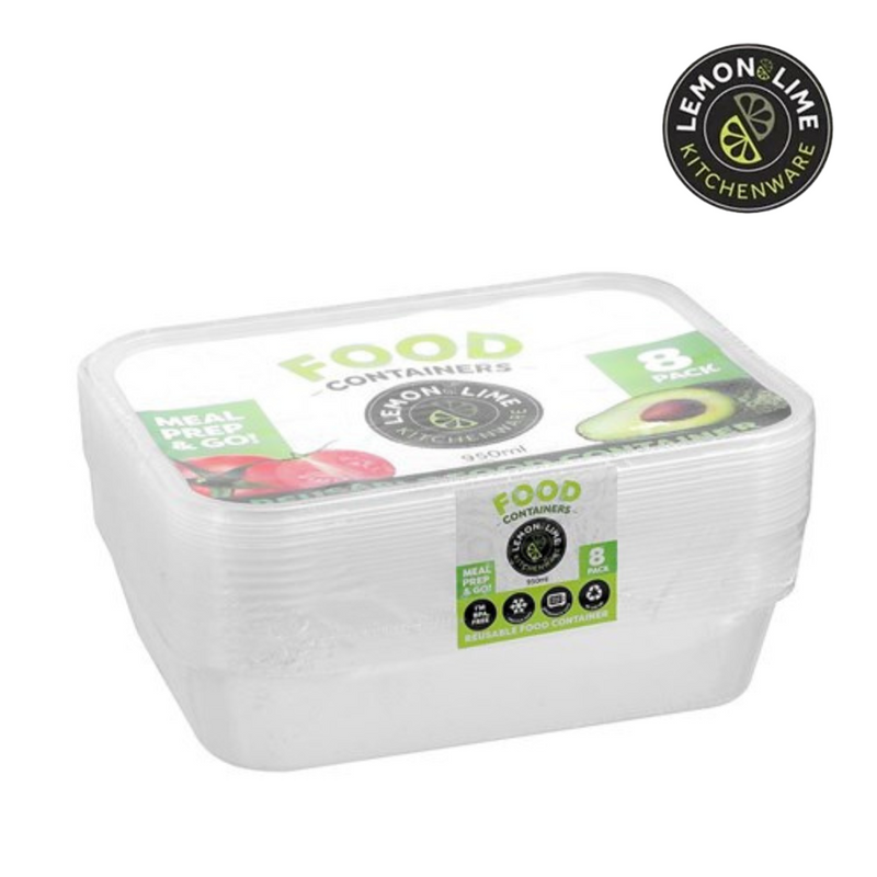 Ronis Reusable Food Container Rectangle 1.5L 10pk