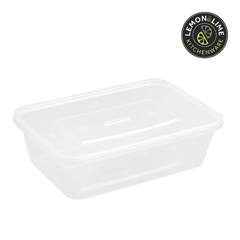 Rectangular Reusable Container Reusable Food Container Rectangle 750ml 10pk Lemon and Lime — Ronis