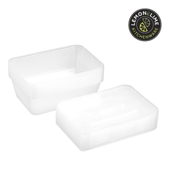 Ronis Reusable Food Container Rectangle 750ml 10pk