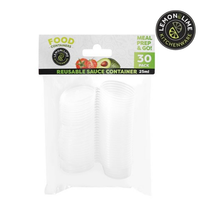 Ronis Reusable Sauce Container Hinge Lid 25ml 30pk
