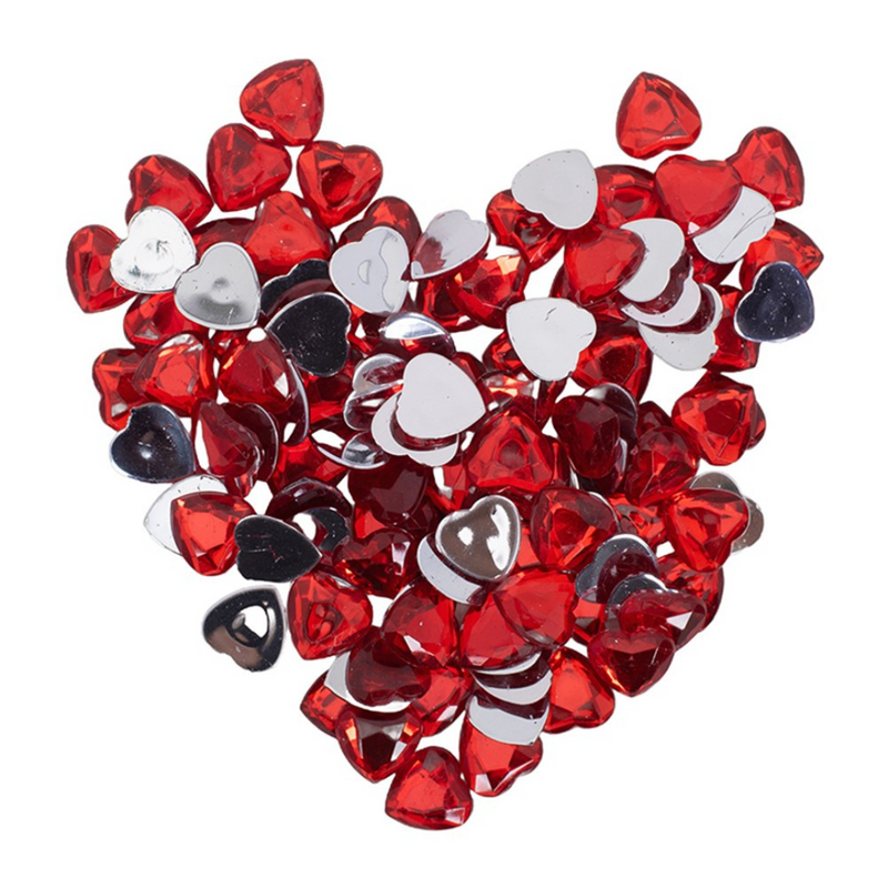 Ronis Rhinestone Hearts 100pk