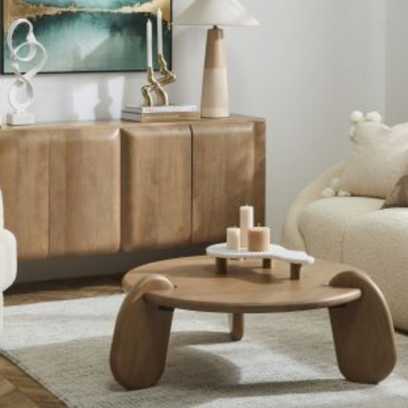 Ronis Ribbed Pillar Candle S/2 Vanilla 15cm Buff 5x5x15cm Buff