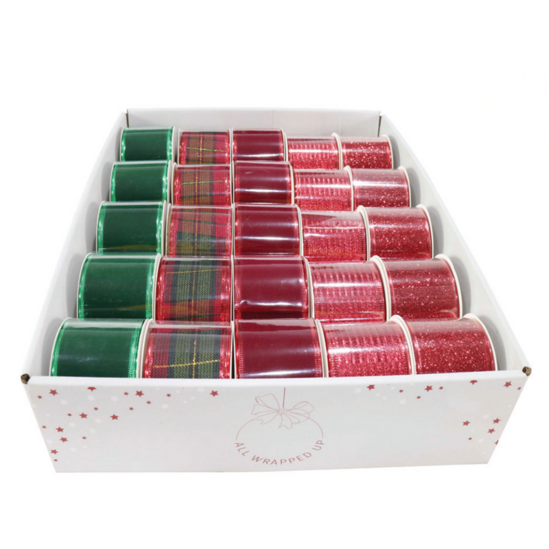 Ronis Ribbon 50mm x 2.7m Red-Green 5 Asstd
