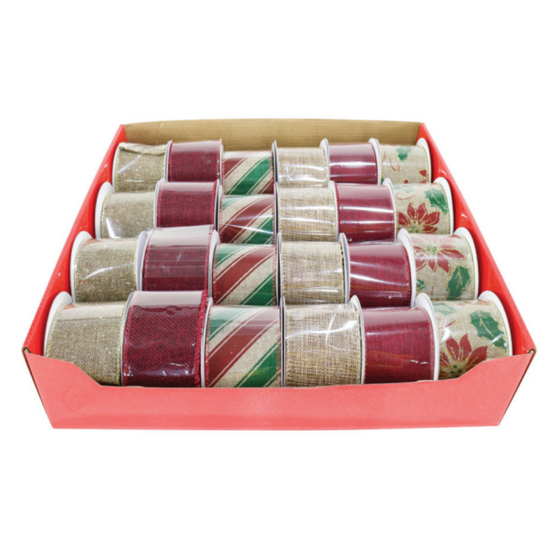 Ronis Ribbon Classic Christmas 50mm x 2.7m 5 Asstd