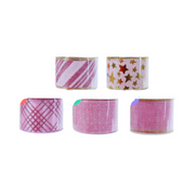Assorted pink decorative ribbon, 50mm x 2.7m, for gift wrapping and crafts