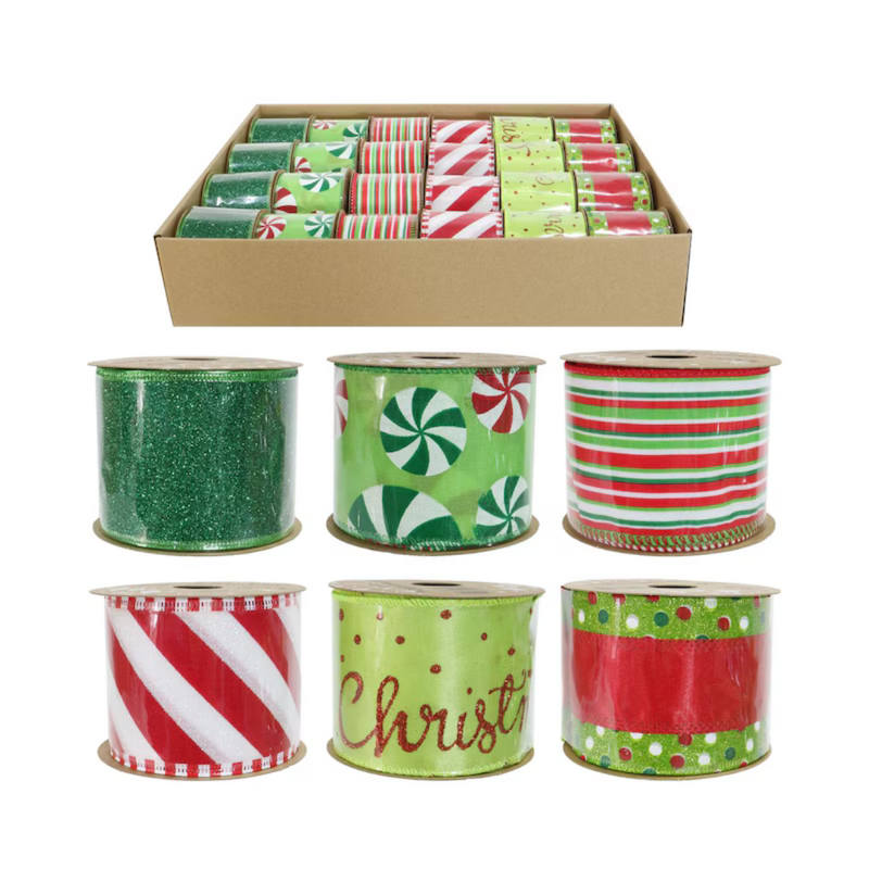 Assorted Ribbon Candy Monster 6.3x270cm with colorful candy-themed designs