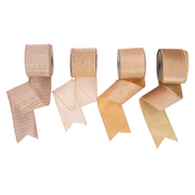 Elegant wired ribbon in assorted champagne finishes for festive use