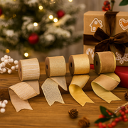 Elegant wired ribbon in assorted champagne finishes for festive use