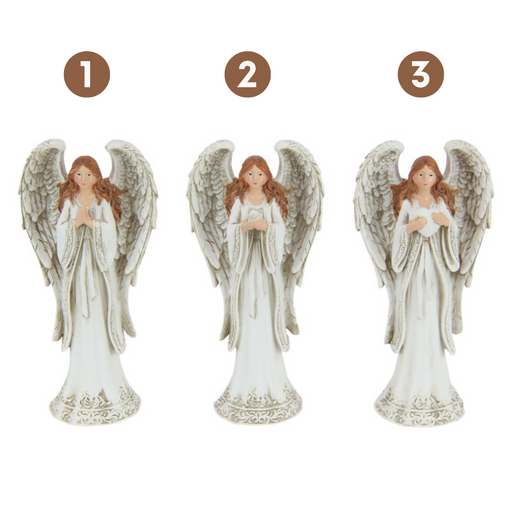 Ronis Robe Angel Praying/Offering 13cm White 3 Asstd
