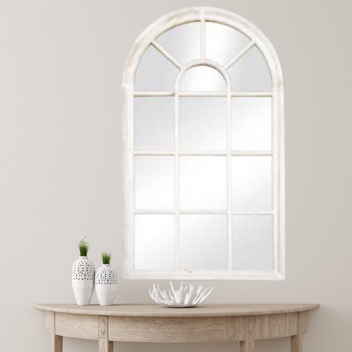 Ronis Romeo Arch Mirror 190x100x6cm Matt White