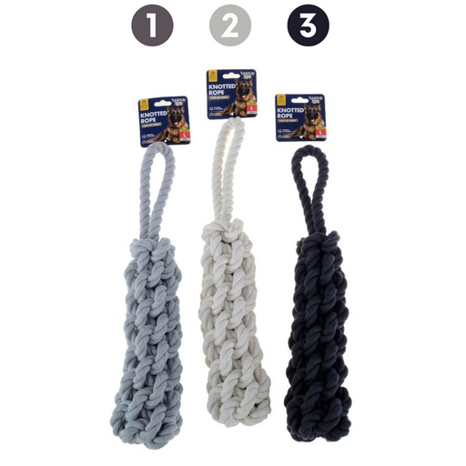 Ronis Rope Toy Cotton Stick & Loop Large 44x7cm 3 Asstd